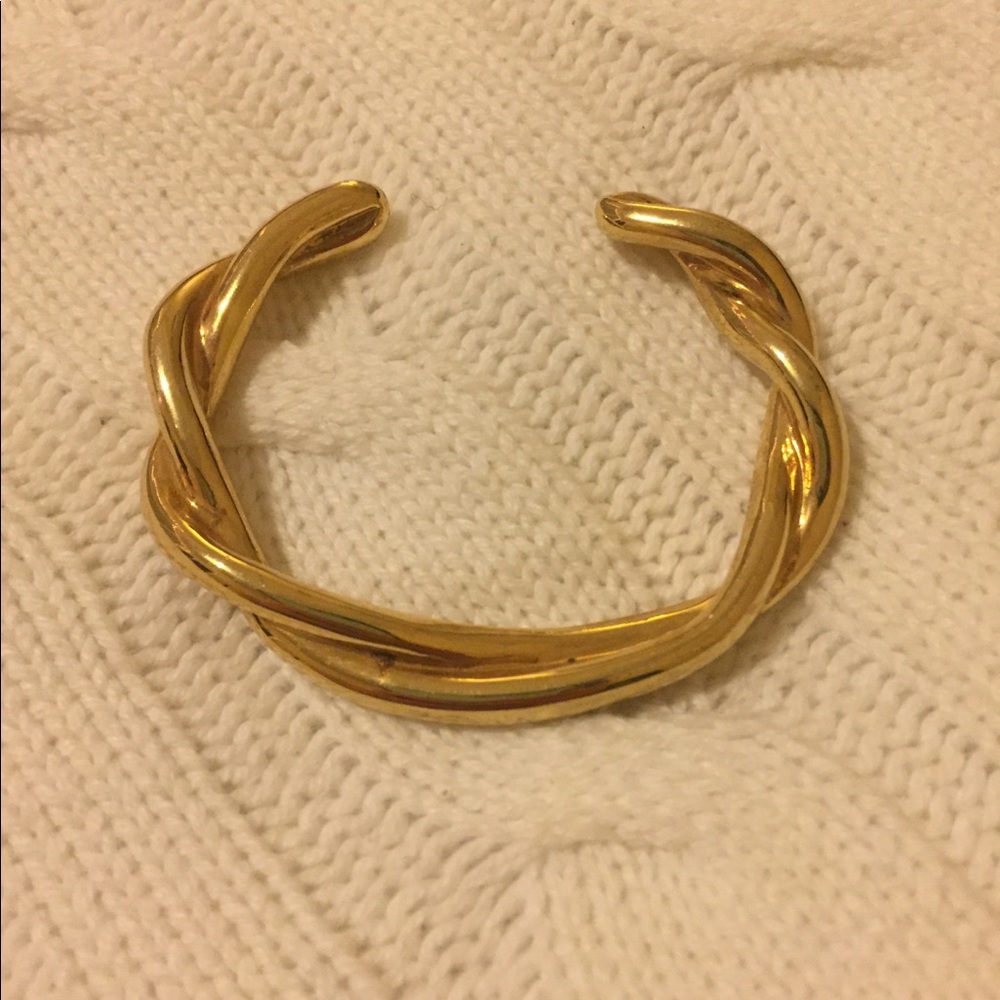J crew braided gold cufflet